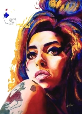 David Badia-Ferrer /Amie Winehouse 2, HD-Pigmentdruck auf Aludibond epoxy coating