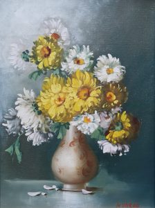 M. Varga, Blumenstrauß, Ölgemälde 