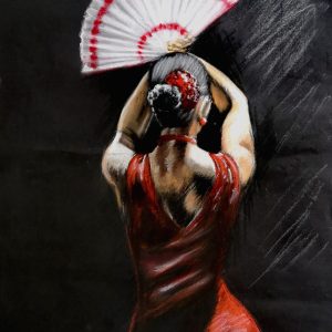 Flamenco Tänzerin, Pastell