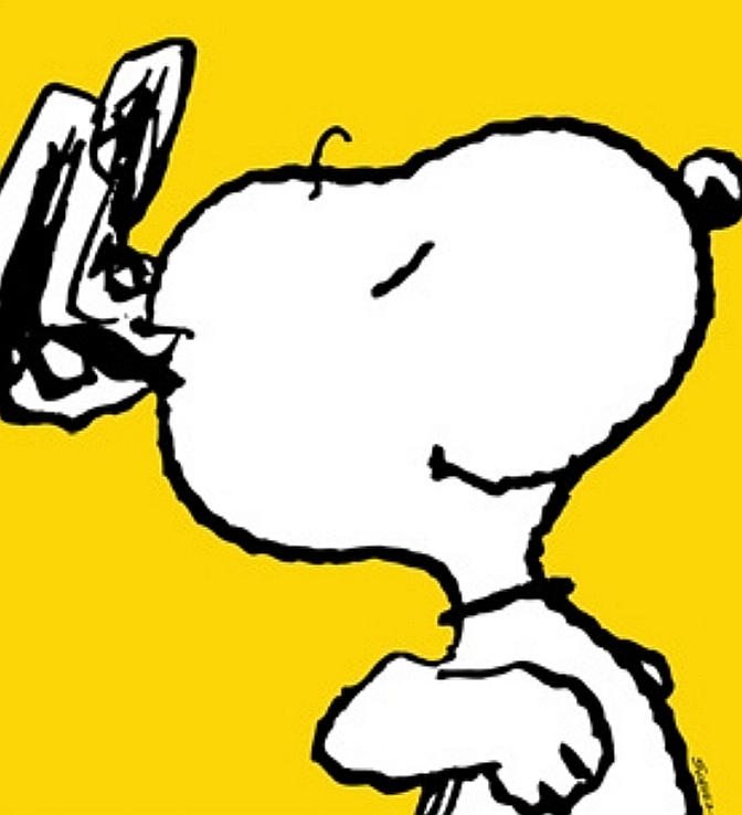 Peanuts, Snoopy Yellow, Giclee auf Büttenpapier, Bildgröße 65x65cm,Limitierte Auflage 299