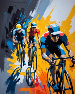 Abstraktes Fahrrad Poster-Dynamische Radfahrer Kunst