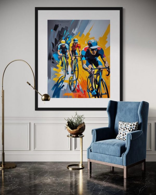 Abstraktes Fahrrad Poster-Dynamische Radfahrer Kunst – Bild 2