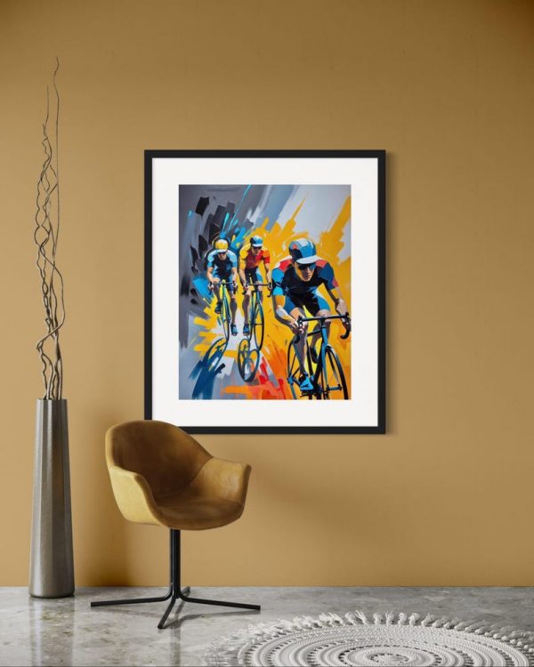Abstraktes Fahrrad Poster-Dynamische Radfahrer Kunst – Bild 4